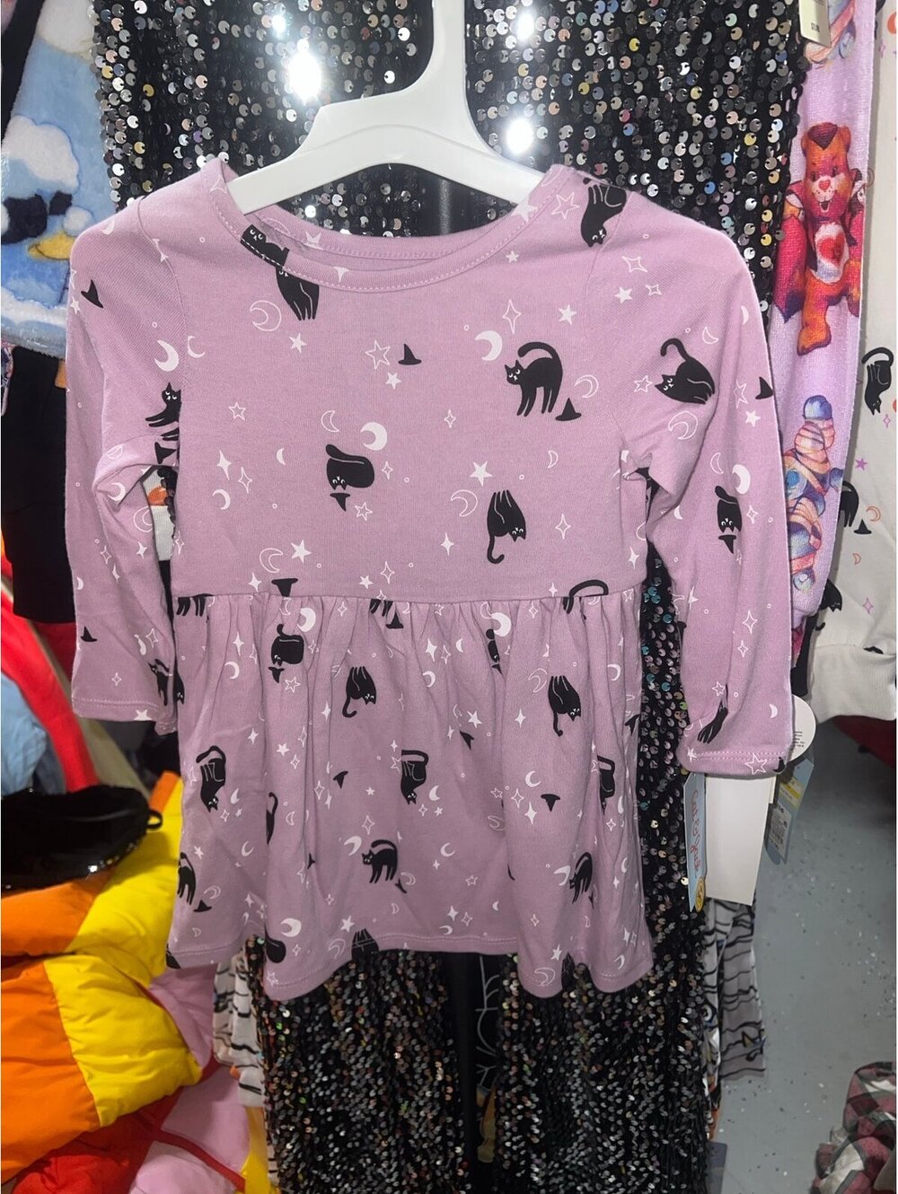 Girls Halloween dress with black cat size 2t